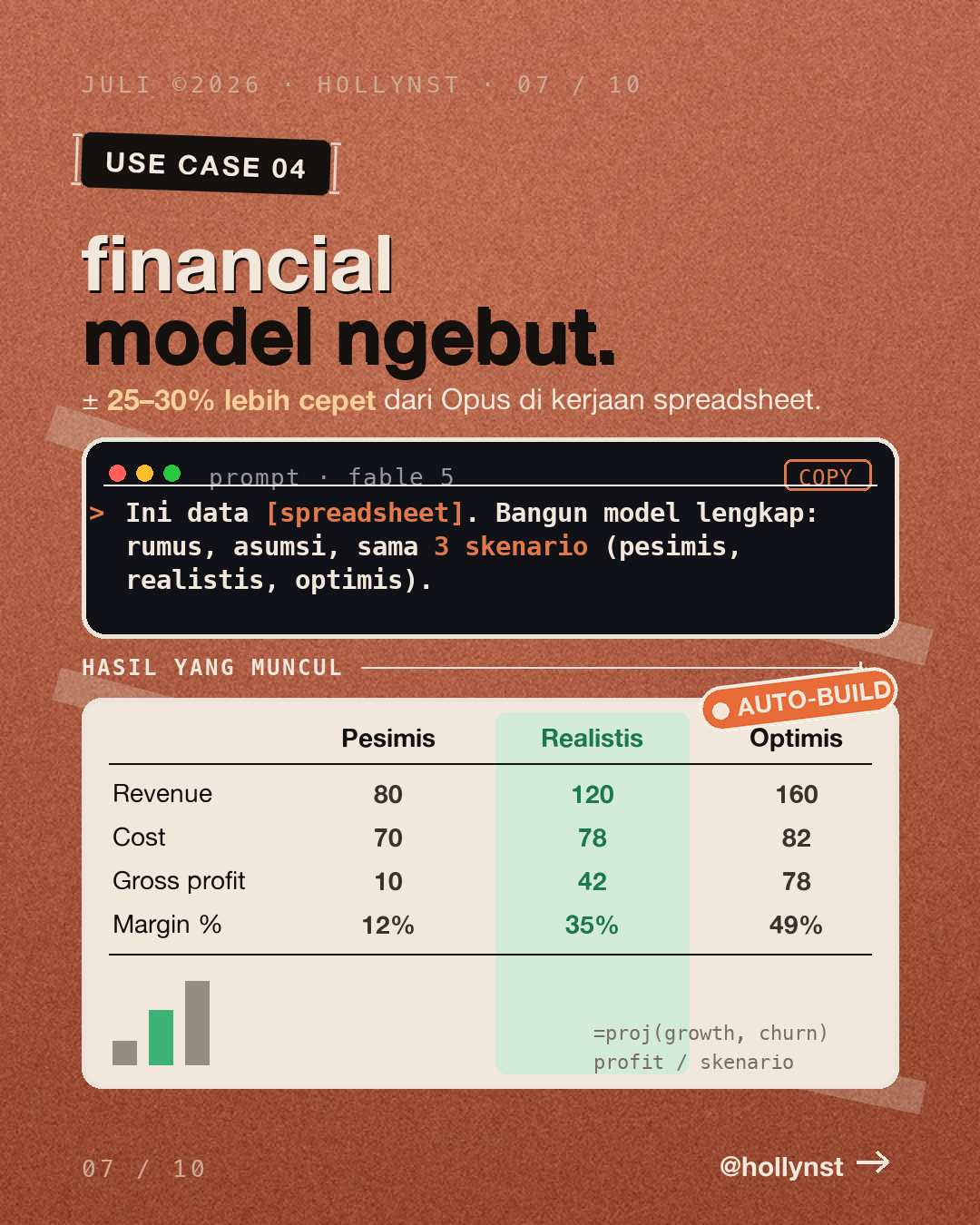 Use case 4 — financial model lebih cepat