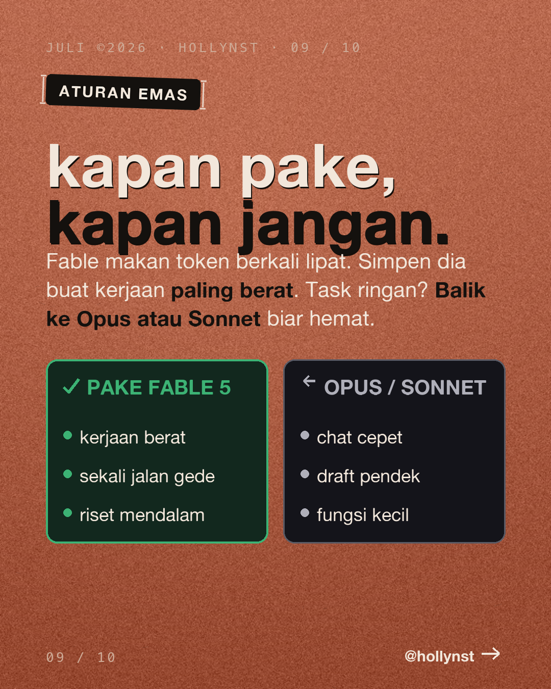 Aturan emas Fable 5 — kapan pake kapan jangan